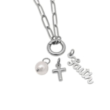 Load image into Gallery viewer, Stainless Steel Faith Charm Holder Necklace Gift Set