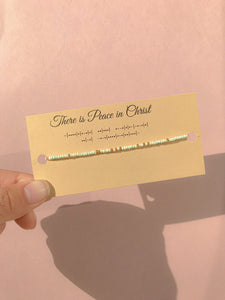 There is Peace in Christ Morse Code Bracelet