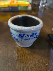 Salmon Falls Pottery Salt Glazed Blueberry vine Pottery Cup