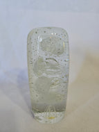 Jellyfish Clear Quartet Glow in the dark 6.5 x 2.5 Art Glass Table Top Paperweight
