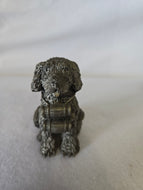 Vintage Honeywell Hudson Pewter Saint Bernard Dog Figurine