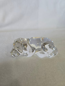 Sleeping Dog Crystal Figurine