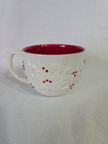 Star Bucks White & Red Christmas Mug