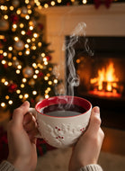 Star Bucks White & Red Christmas Mug