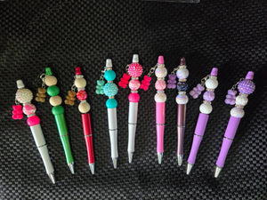 Decorative Beaded Pens with interchangeable charms
