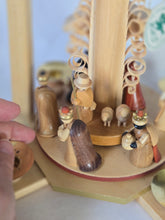 Load image into Gallery viewer, Vintage German Nativity Candle Pyrmid by Erzgebirgische Volkskunst Seiffen made in Germany.