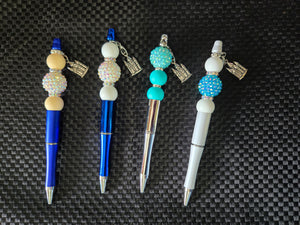 Decorative Beaded Pens with interchangeable charms