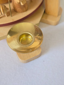 Vintage German Nativity Candle Pyrmid by Erzgebirgische Volkskunst Seiffen made in Germany.