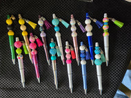Decorative Beaded Pens with interchangeable charms