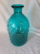 Load image into Gallery viewer, Hobnail like Glass Vase in aquamarine