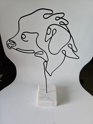 Wire Dog Sculpture