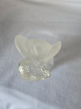 Load image into Gallery viewer, Vintage Clear Glass Angel Candle Holder with Frosted Wings