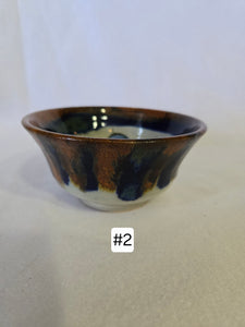 Vintage Tonala Pottery Bowls signed by Ken Edwards,  Mid-20th Century, Bird & Butterfly designs. 4 Available, Sold Individually