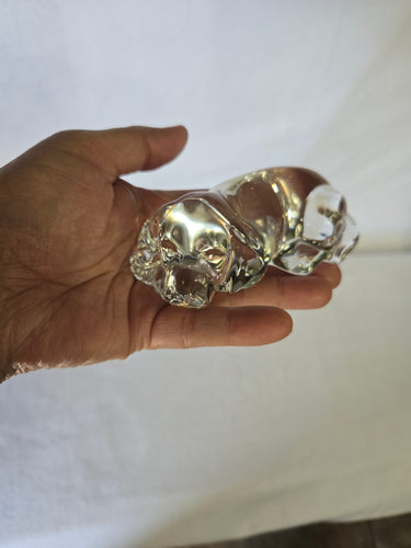 Sleeping Dog Crystal Figurine