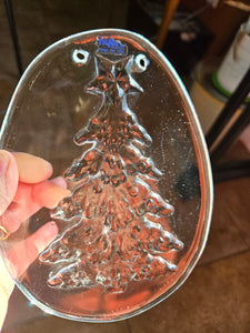 Nybro Sweden Art Glass Christmas Tree Decor