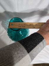 Load image into Gallery viewer, Hobnail like Glass Vase in aquamarine