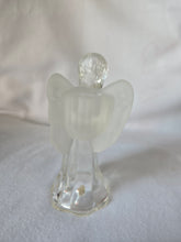 Load image into Gallery viewer, Vintage Clear Glass Angel Candle Holder with Frosted Wings
