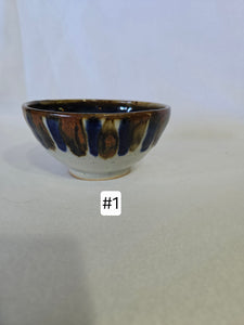 Vintage Tonala Pottery Bowls signed by Ken Edwards,  Mid-20th Century, Bird & Butterfly designs. 4 Available, Sold Individually