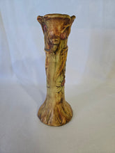 Load image into Gallery viewer, Antique Wellers Pottery Woodcraft Apple Tree Candlestick/Vase