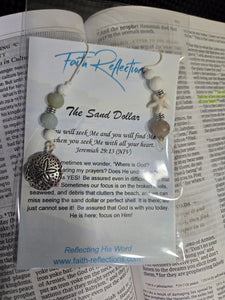 Beaded Sand Dollar Bookmark (Handmade)