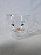 Santa Double Walled Glass Mug