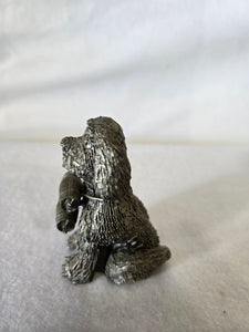 Vintage Honeywell Hudson Pewter Saint Bernard Dog Figurine