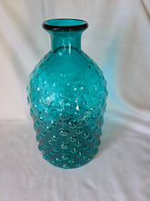 Load image into Gallery viewer, Hobnail like Glass Vase in aquamarine