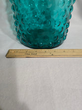 Load image into Gallery viewer, Hobnail like Glass Vase in aquamarine
