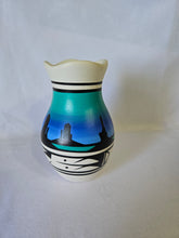 Load image into Gallery viewer, Cedar Mesa Native Navajo Vase, blue and green, 7&quot; x 4&quot;