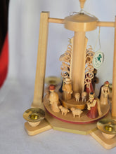 Load image into Gallery viewer, Vintage German Nativity Candle Pyrmid by Erzgebirgische Volkskunst Seiffen made in Germany.
