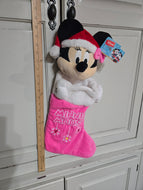 Plush Minnie Mouse Christmas Stocking New Condition