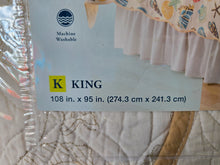 Load image into Gallery viewer, Reversible King Quilt and Pillow Shams in Sarah Ocean Medley