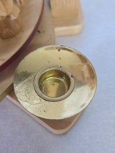 Vintage German Nativity Candle Pyrmid by Erzgebirgische Volkskunst Seiffen made in Germany.