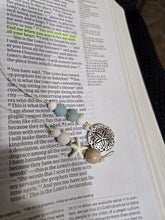 Load image into Gallery viewer, Beaded Sand Dollar Bookmark (Handmade)
