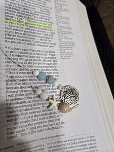 Beaded Sand Dollar Bookmark (Handmade)