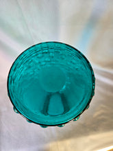 Load image into Gallery viewer, Hobnail like Glass Vase in aquamarine