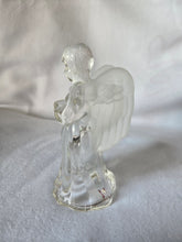 Load image into Gallery viewer, Vintage Clear Glass Angel Candle Holder with Frosted Wings