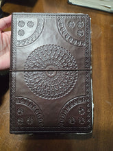 Load image into Gallery viewer, Embossed Leather Sketchbook with Handmade Paper