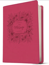 Load image into Gallery viewer, The Message Large Print (Leather-Look, Dusty Rose Floral): The Bible in Contemporary Language