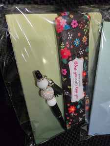 Journaling Gift Set (Journal, Pencil Case, Beaded Pen)