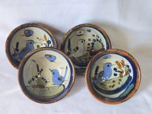 Load image into Gallery viewer, Vintage Tonala Pottery Bowls signed by Ken Edwards,  Mid-20th Century, Bird &amp; Butterfly designs. 4 Available, Sold Individually