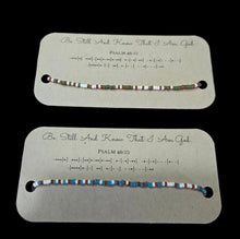 Load image into Gallery viewer, "Be Still and Know that I Am God" Morse Code Bracelet Blue or Green