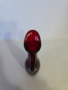 Vintage Royal Ruby Red Glass Pitcher by Anchor Hocking, MCM