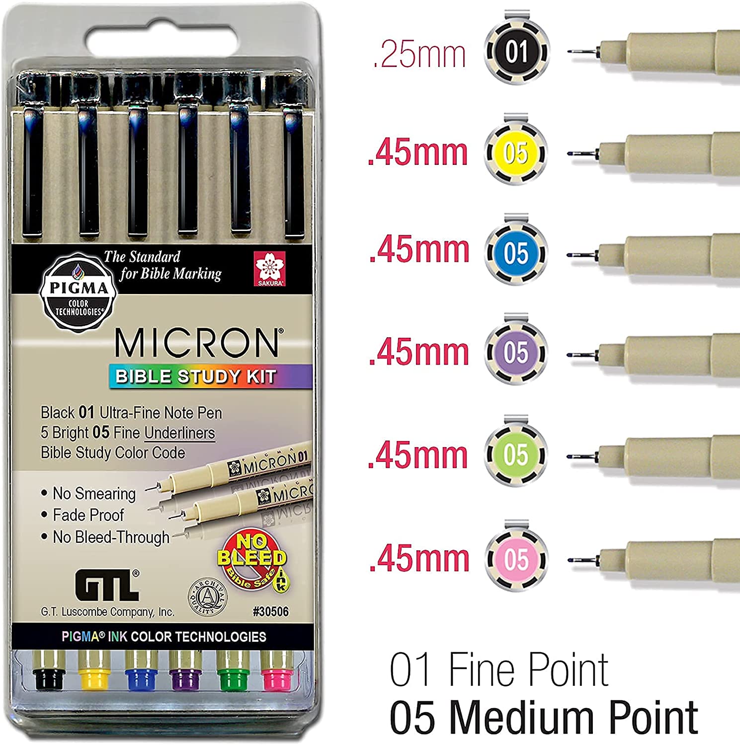 Bible Micro-line Color Pens Set [Book]