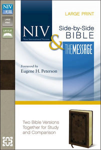 NIV/Message Side-By-Side Bible - Large Print (Brown Duo-Tone)