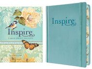 NLT Inspire Bible for Creative Journaling (Large Print, Hardcover, Tranquil Blue)