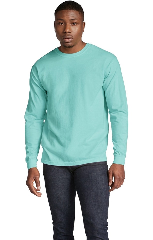 T-Shirt/Sweatshirt - Long Sleeve Embroidered - Chalky Mint