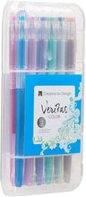 Load image into Gallery viewer, Veritas Gel Pen Set - 12 Pack Assorted Colors (6 Metallic &amp; 6 Glitter)