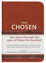 Load image into Gallery viewer, The Chosen: 40 Days with Jesus - Devotional Book 1 (Brown Faux Leather)