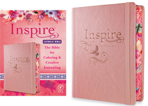NLT Inspire Catholic Bible (Hardcover, Rose Gold)